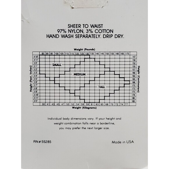 Compagnie International Express Daysheer Pantyhose Bas  Collants Women Medium - Picture 3 of 4